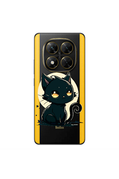 Other Xiaomi Poco X7 Black Cat Transparent Silicone TPU Θήκη
