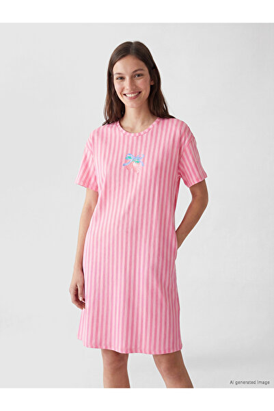LC Waikiki I Zero Roba Yaka Striped Women's Nightgown from Freezen Store