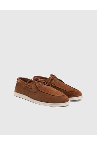 İLVİ Caelum Genuine Suede Leather Men's Tan Oxford