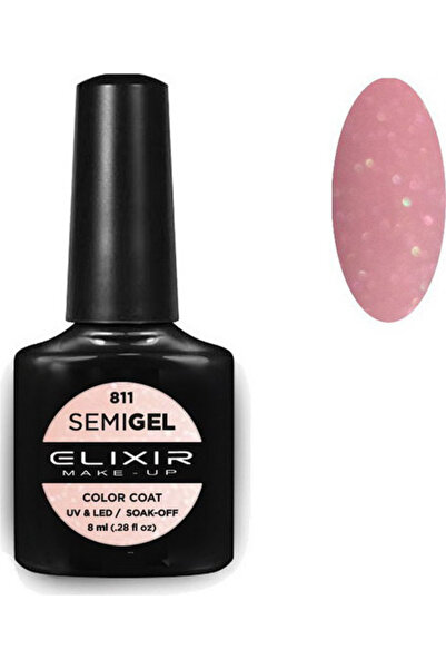 Elixir Ημιμόνιμο Τζελ Βερνίκι Νυχιών 811 με Γκλίτερ 8 ml