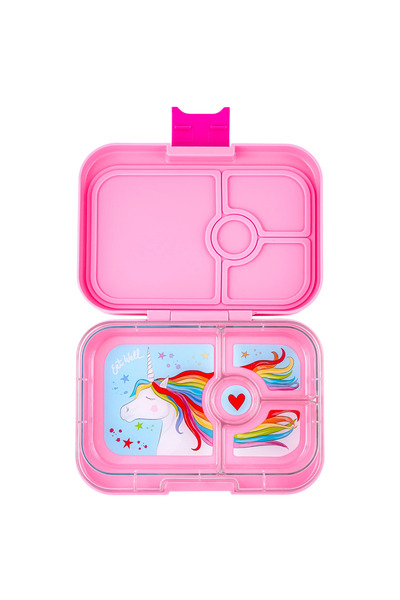 YumBox Δοχείο φαγητού Panino 4 θέσεων - Ροζ Power/Μονόκερος
