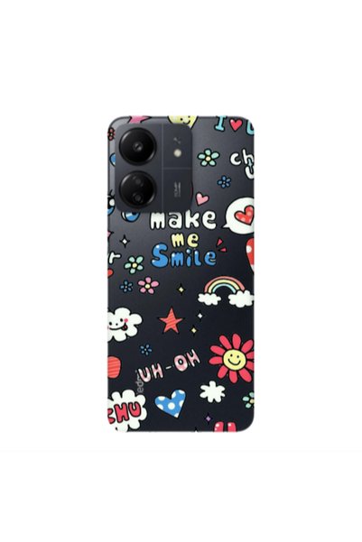 Other Xiaomi Redmi 13C Rainbow flowers Transparent Silicone TPU Θήκη