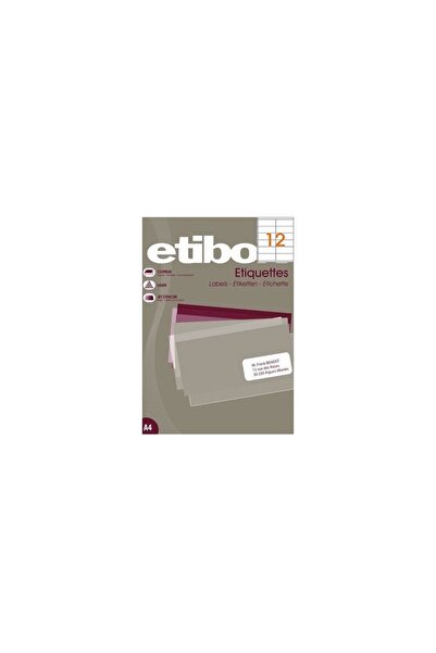 MC Micostore Etichete autocolante Etibox 119774, 12/A4, 105x48mm, permanente,...