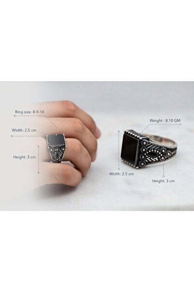 AK JEWELS Obsidian-level intensity in oxidised 925 silver. Turkish heritage, ...