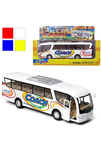 Trifox Model de autobuz metalic cu tracțiune Pull Back - Kinsmart, jucărie 3+