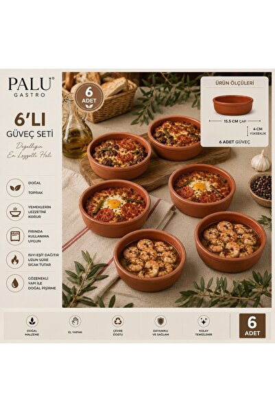 PALU GASTRO Handmade Glazed Casserole Dish – Stylish Presentation Plate (15.5...