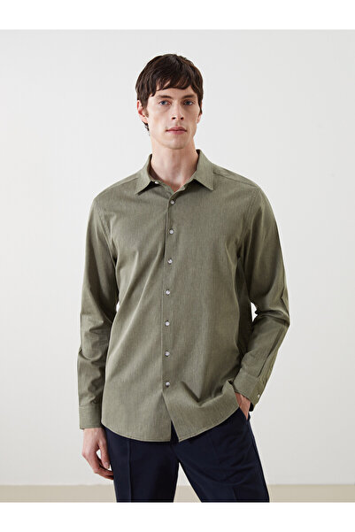 LC Waikiki Ozmarka New Season Regular Fit Long Sleeve Linen Blend Men's Shirt