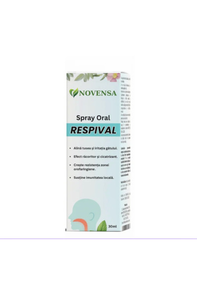 Novensa Spray de plante pentru calmarea tusei și ușurarea respirației - RESPIVAL