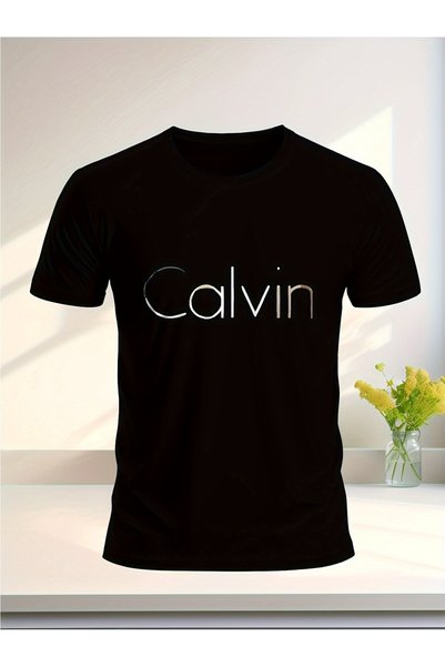 KYMC07 Men's Summer Fashion "" Print T-Shirt - Casual, Breathable, Round Neck, Short Sleeve, Light Gray, Perfect for Adult