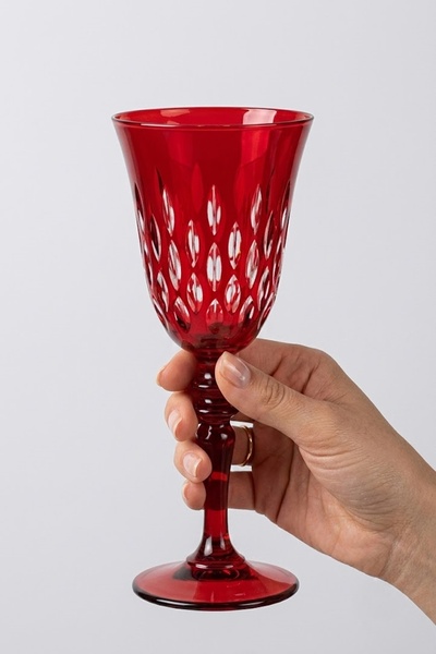 DECOSTYLE Damla Kristalize Hand Decorated Colorful Goblet – 270 Cc Stylish Pr...