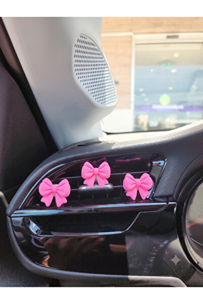 SHHOBİ Pembe Kurdele Araba Klima Süsü - Pembe Kurdele Torpido Süsü Torpido Ak...