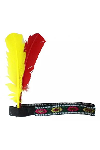 Godan Bentita indian cu pene cu elastic, marime universala