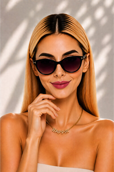 BAPPİR Cat Buckle Model New Season Light Frame Uv Protection Women's Sunglass...