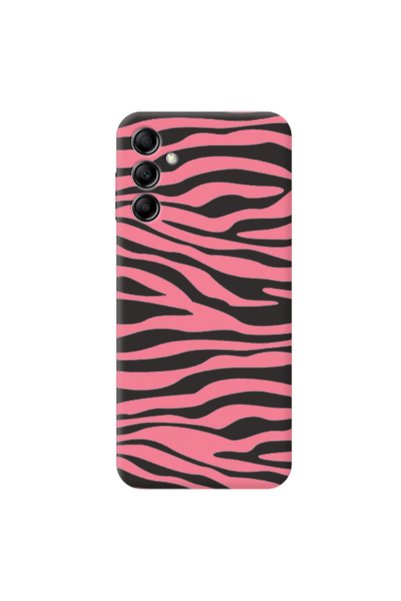Other Samsung A14 5G Pink Zebra Black Colored Silicone TPU Θήκη