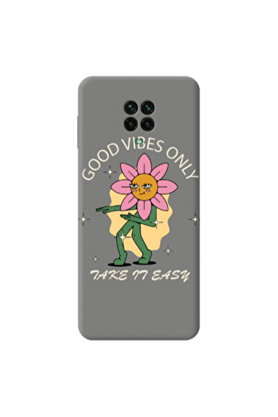 Other Xiaomi Redmi Note 9 Pro Good Vibes Only Grey Colored Silicone TPU Θήκη