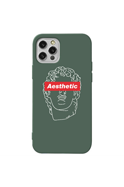 Other Apple iPhone 12 Pro Max Aesthetic Dark Green Colored Silicone TPU Θήκη