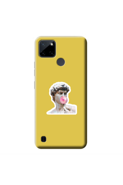 Other Realme C25Y Bubble Yellow Colored Silicone TPU Θήκη