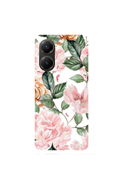 Other Xiaomi Poco X7 Pro Pink rose and laves Transparent Silicone TPU Θήκη