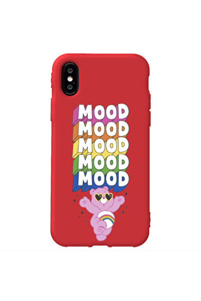 Other Apple iPhone Xs Mood Red Colored Silicone TPU Θήκη