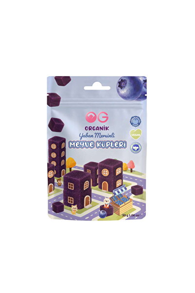 OG natural 5'li Organik Yaban Mersinli Meyve Küpleri (5 x 30 Gr)