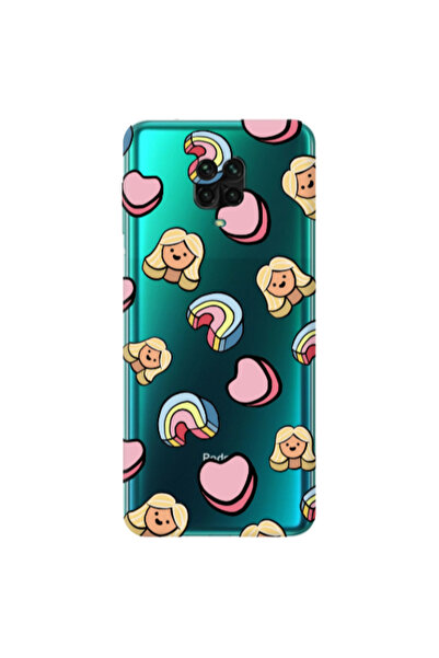 Other Xiaomi Redmi Note 9 Pro Girl rainbow and hearts Transparent Silicone TP...