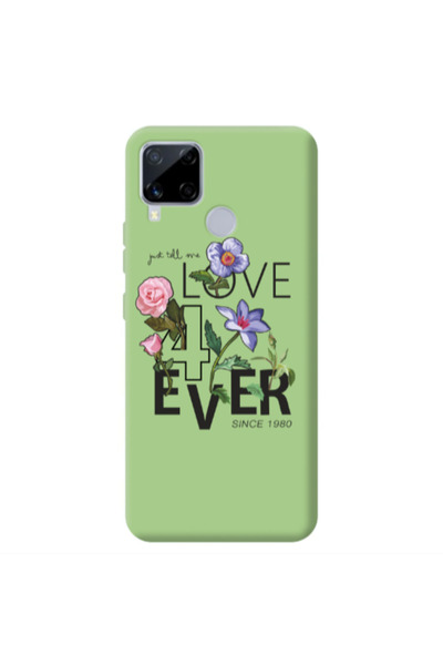 Other Realme C25 Love for ever Light Green Colored Silicone TPU Θήκη