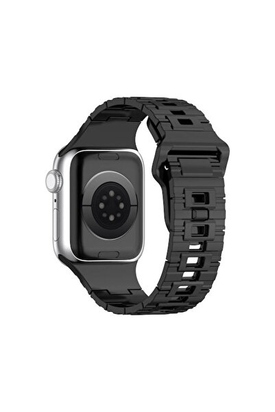 OEM Λουράκι Σιλικόνης Μαύρο (Apple Watch 42/44/45/49mm - Μαύρο)