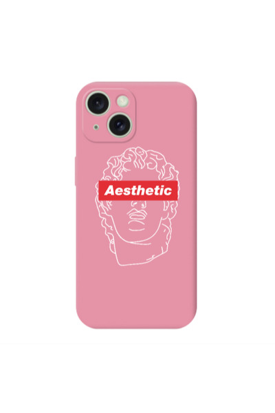 Other Apple iPhone 15 Plus Aesthetic Pink Colored Silicone TPU Θήκη