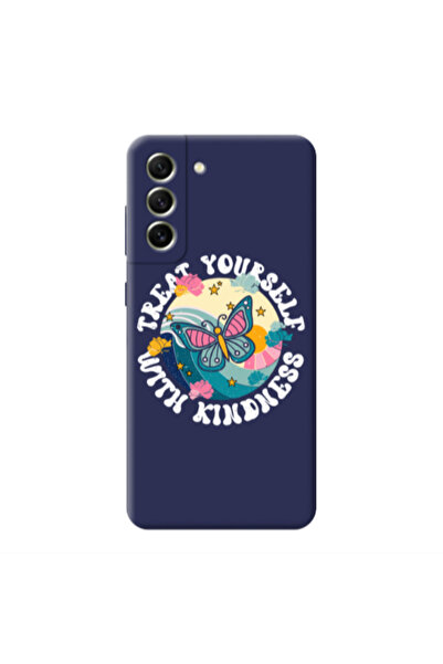 Other Samsung S21 FE Kindless Yourself Dark blue Colored Silicone TPU Θήκη