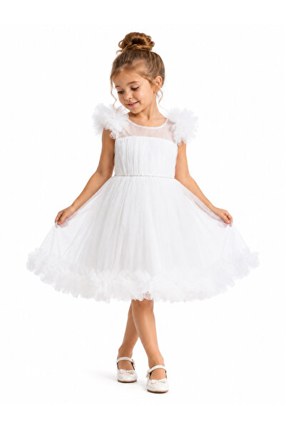AHENGİM Girl's Princess Model Tulle Graduation Dress Ak230