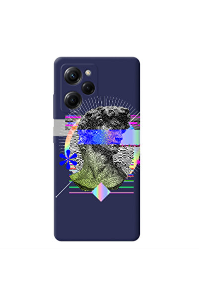 Other Xiaomi Poco X5 Pro Statue pixels Dark blue Colored Silicone TPU Θήκη