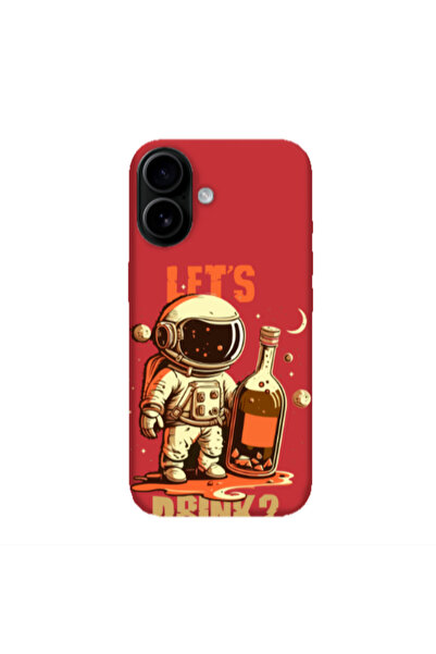 Other Apple Iphone 16 plus Lets drink Red Colored Silicone TPU Θήκη
