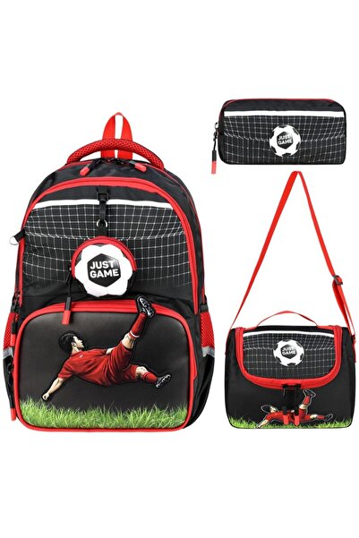 Çınka Bags Football Röveşata Patterned Thermal Foil School Backpack Set with ...