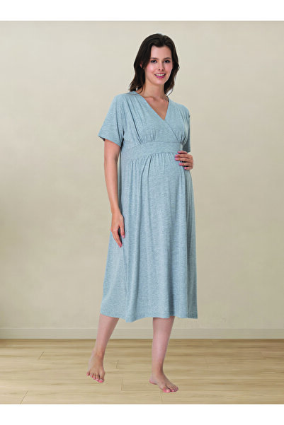 by İGP Cotton Maternity Dress with Nursing Features