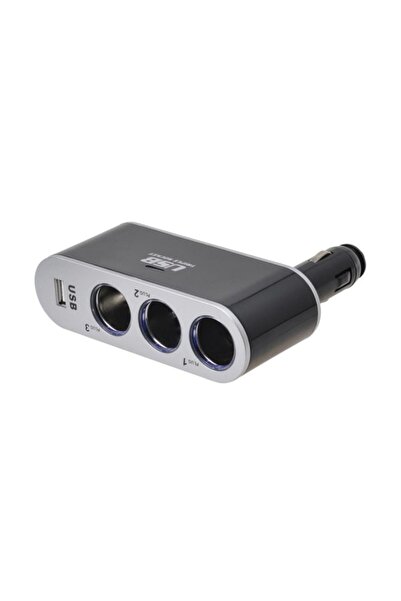 AUTOMAX Priza auto multipla cu 3 iesiri 12/24V 5A si 1 pt. USB 5V 500mA, fara...
