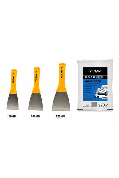 Sap Takılabilir Spatula 4'LÜ Ispatula 6 CM, 10 CM, 12 CM, 20 M2 HIŞIR KORUYUCU ÖRTÜ (60MM, 100MM, 120MM, KORUYUCU ÖRTÜ ) PAKET