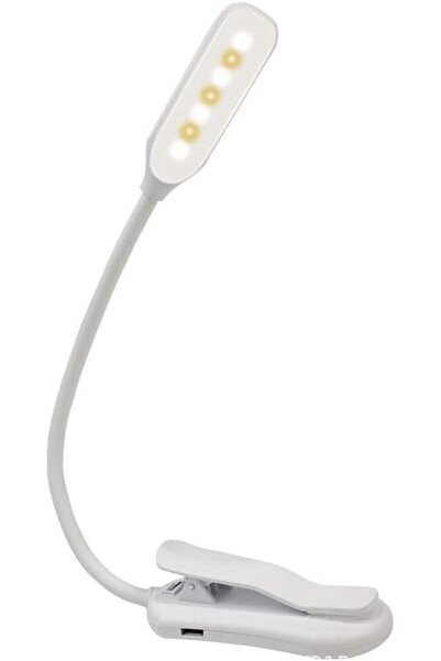 Arabest Desk Lamp, USB Rechargeable Clip Desk Lamp, Book Clip Desk Lamp, Stud...