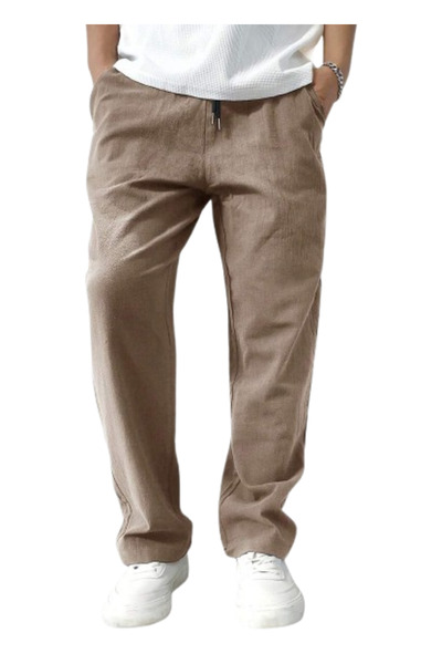 OEM Pantaloni barbatesti lejeri, culoare Kaki, Marimea S