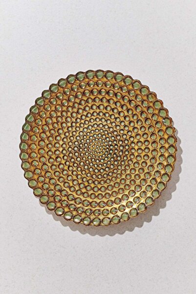 Paşabahçe Turquoise Glass Plate 32cm Single