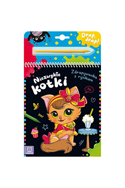 AKSJOMAT Carte de razuit Pisicute neobisnuite, caiet de activitati cu stylus,...