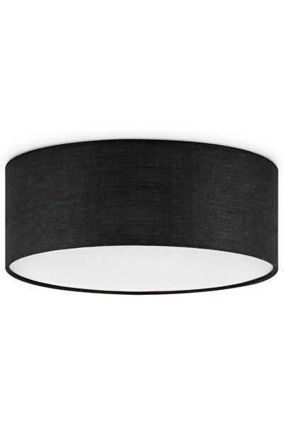 OEM Lampă de Tavan Minimalistă Plafonieră Textilă Clasică Neagră Ø32 x 12cm
