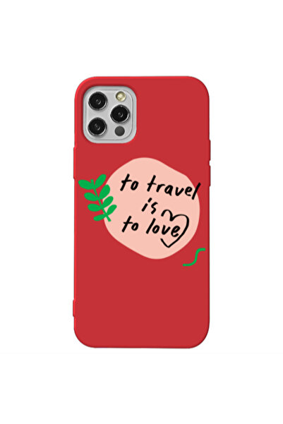 Other Apple iPhone 12 Pro Max To Travel is to Love Red Colored Silicone TPU Θήκη