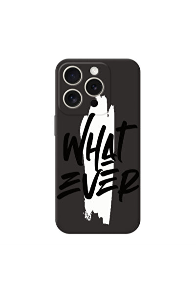 Other Apple iPhone 15 Pro Max What Ever Black Colored Silicone TPU Θήκη