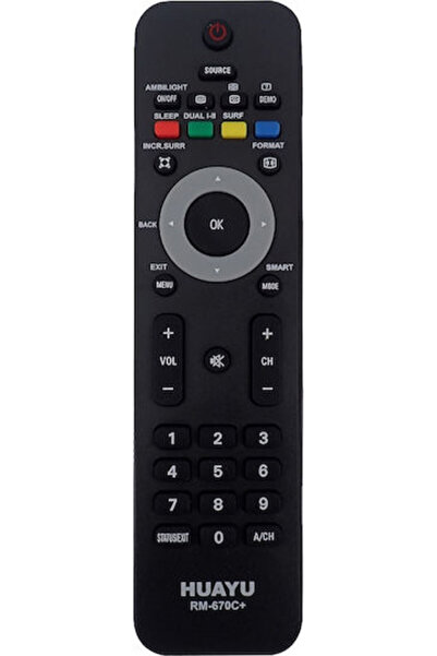 HUAYU Compatible Remote Control RM-670C+ for Τηλεοράσεις Philips