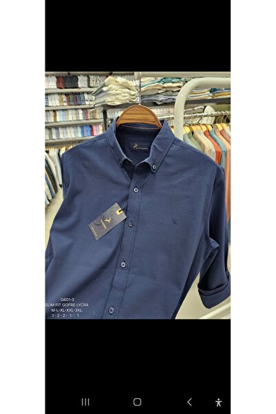 Cinar erkek giyim Men's Sports Shirt Long Sleeve Linen Slimfit Cotton