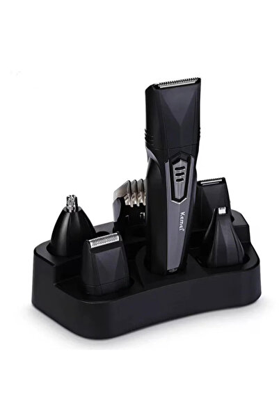 Mihai Set de tuns părul 8-în-1 Kemei KM 640 cu baterie, negru