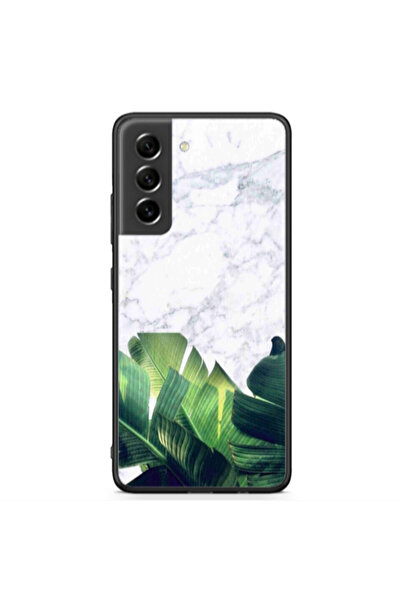 Other Samsung S21 FE Marble Laves Black Glossy Θήκη