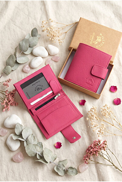 willpolo Genuine Leather Medium Size Women's Wallet with Coin Compartment and...