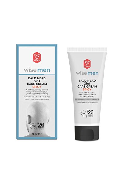 Wise Men | Bald Head 3in1 | Care Cream Spicy | Αντιηλιακή Κρέμα για το Δέρμα ...