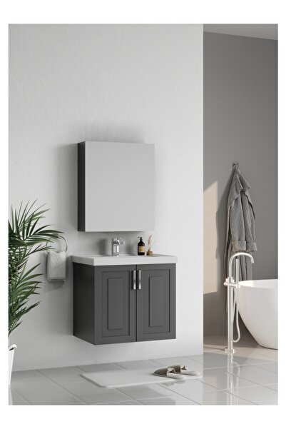 Wons Bathroom Londra 65 cm Antrasit Banyo Dolabı